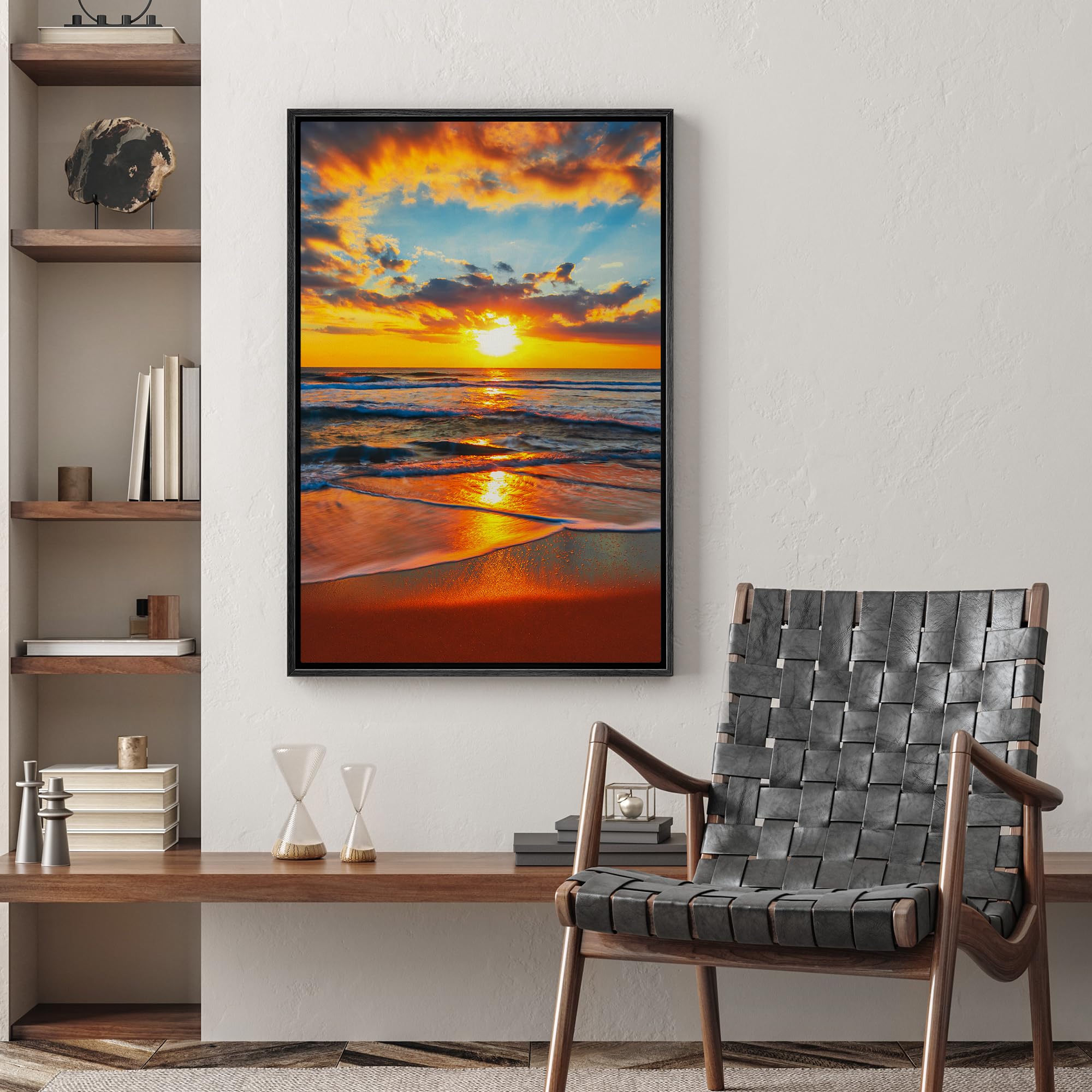 Amazon.com: wall26 Framed Canvas Print Wall Art Vibrant Ocean